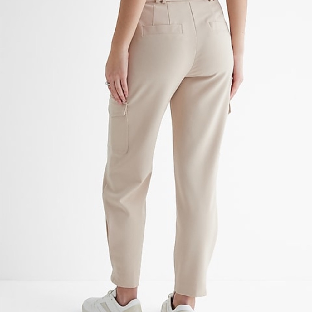 Express Beige Ankle Cargo Pants - Picture 6 of 9
